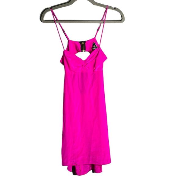 Boulee Hot Pink Slip Dress With Spaghetti Straps & Sweetheart Neck Size 0 - Picture 1 of 8